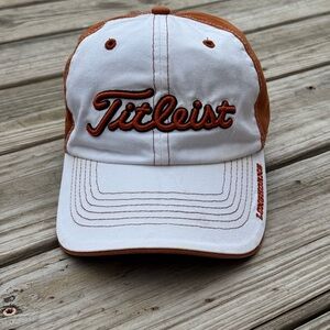 47 Brand x Titleist Clean Up Texas Longhorns Golf White & Orange Adjustable Cap